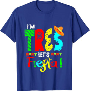 Kids I'm Tres Taco 3rd Birthday Gift Kids Boy Girl T-Shirt - T-Shirt | Royal