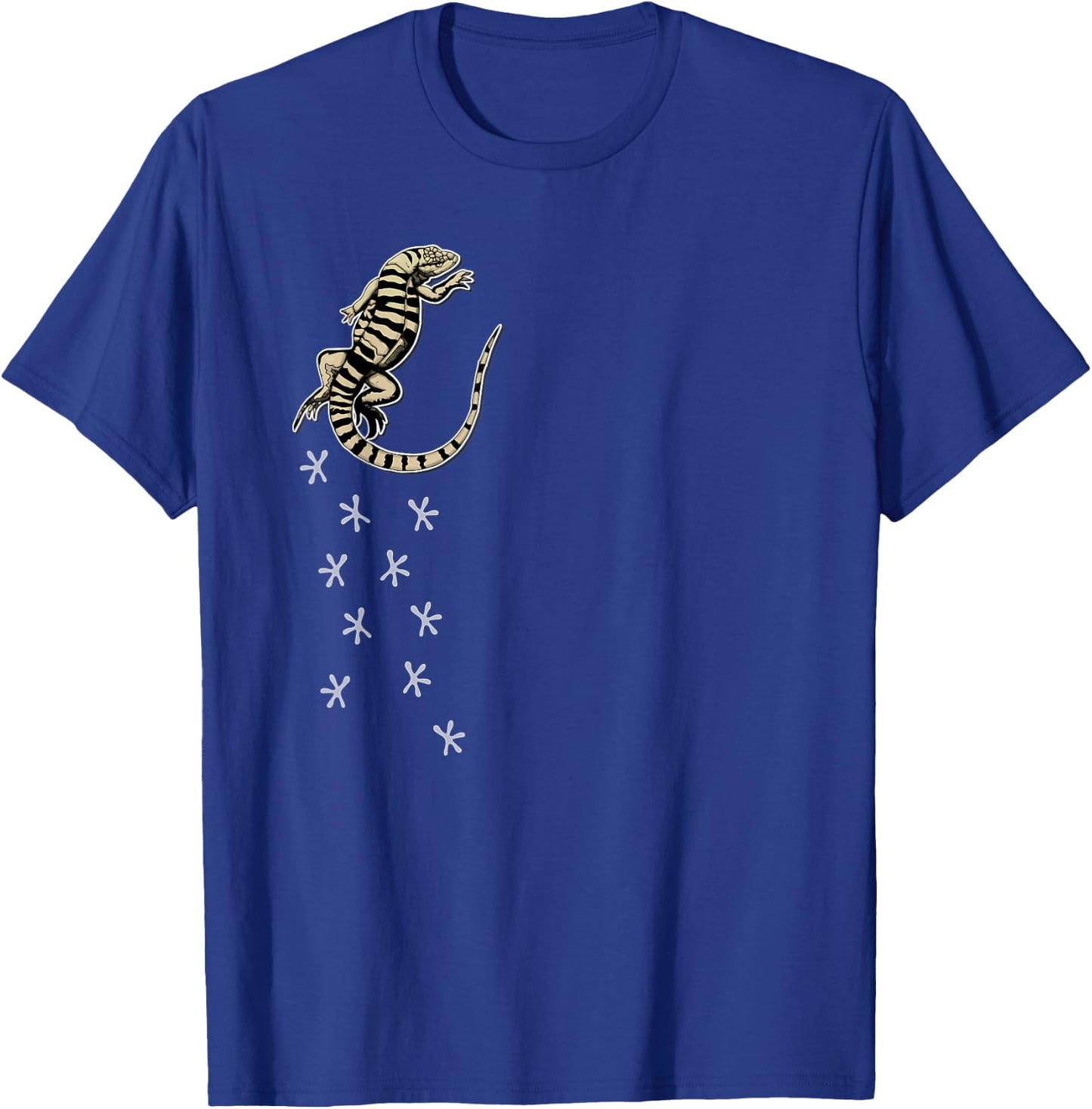 Tegu Owner Footprints Tegu Lover Tegu Lizard T-Shirt - T-Shirt | Royal