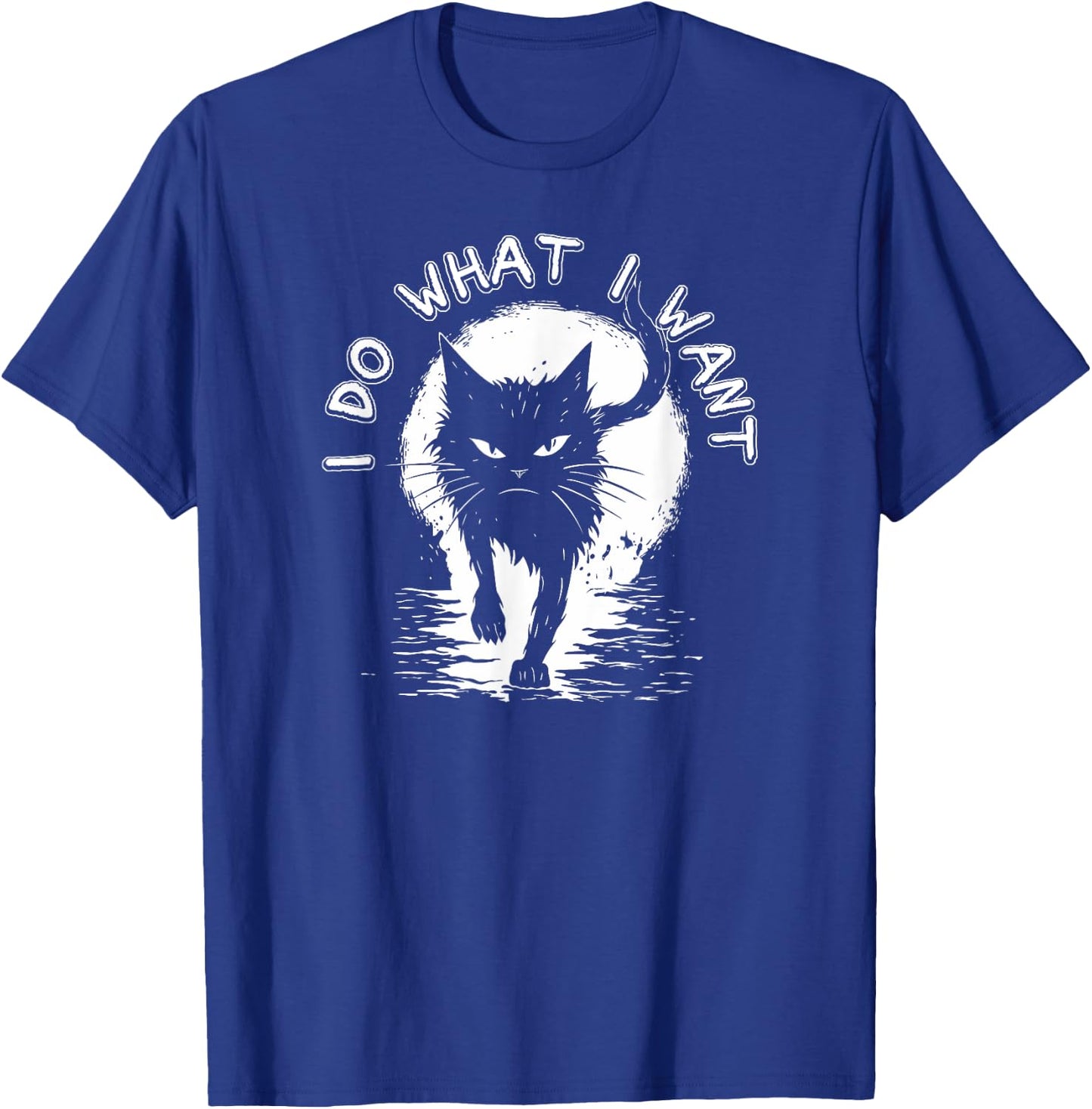 Cat Crazy Halloween Text Design Kitty Feral Stray Cat Women T-Shirt - T-Shirt | Royal