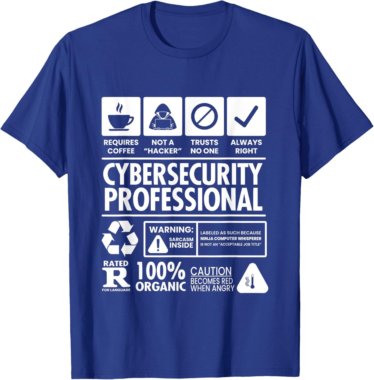 Funny Cybersecurity IT Support IT Security Network Engineer T-Shirt - T-Shirt | Royal