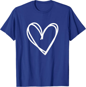 Girls Heart Valentines Day Graphic T-Shirt - T-Shirt | Royal
