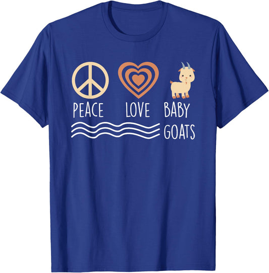 Baby Goat Lover Farm Animal Goat Farming Goat Herder T-Shirt - T-Shirt | Royal