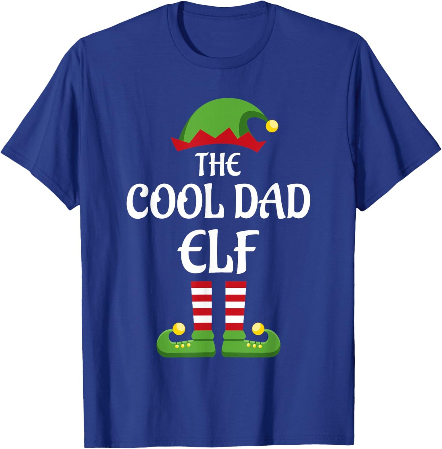 Cool Dad Elf Family Matching Group Christmas T-Shirt - T-Shirt | Royal