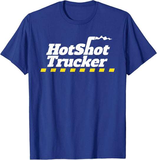 Hotshot Trucker Dually Truck And Trailer Driver OTR T-Shirt - T-Shirt | Royal