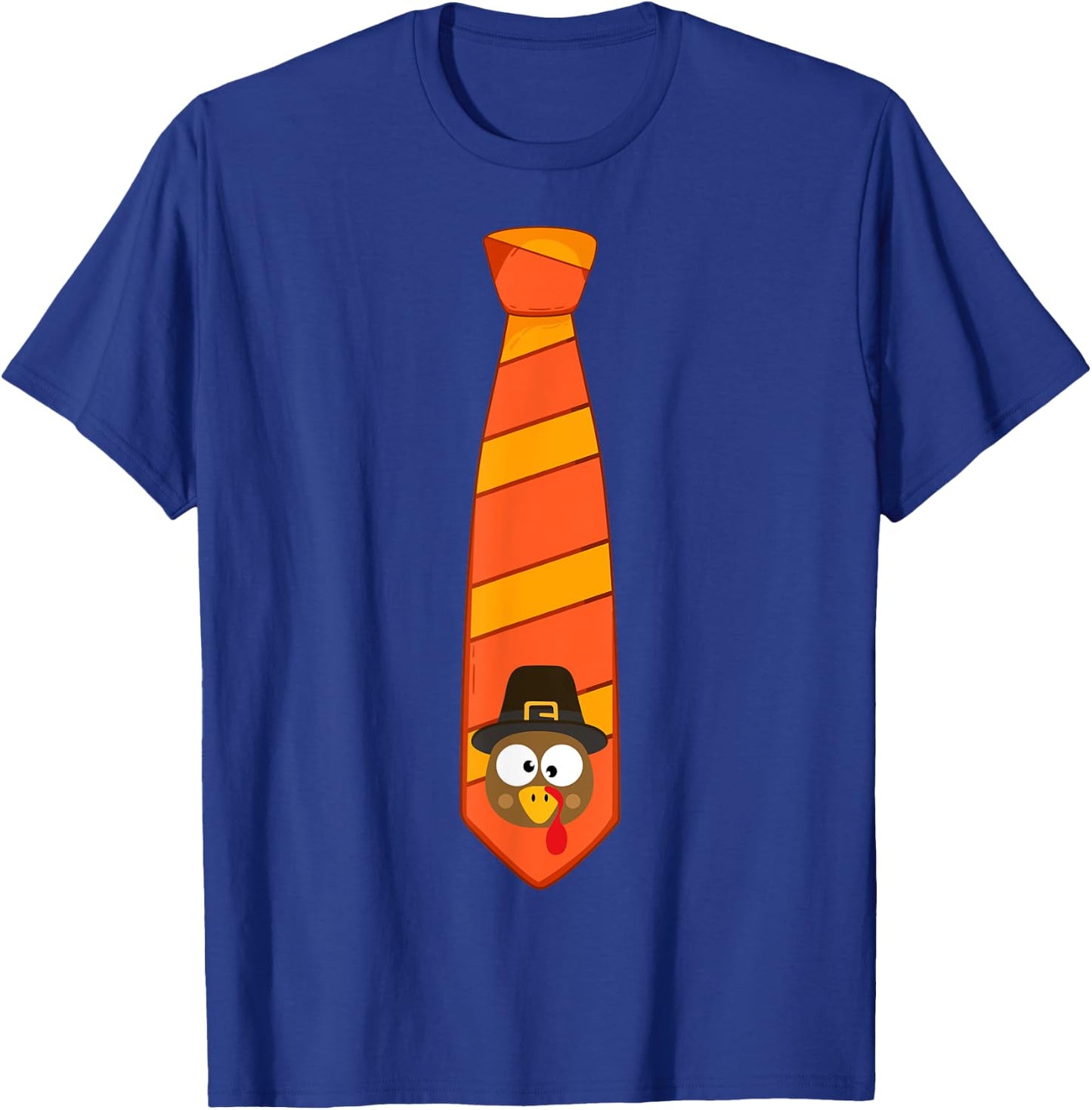 Funny thanksgiving tie with turkey for family dinner T-Shirt - T-Shirt | Royal