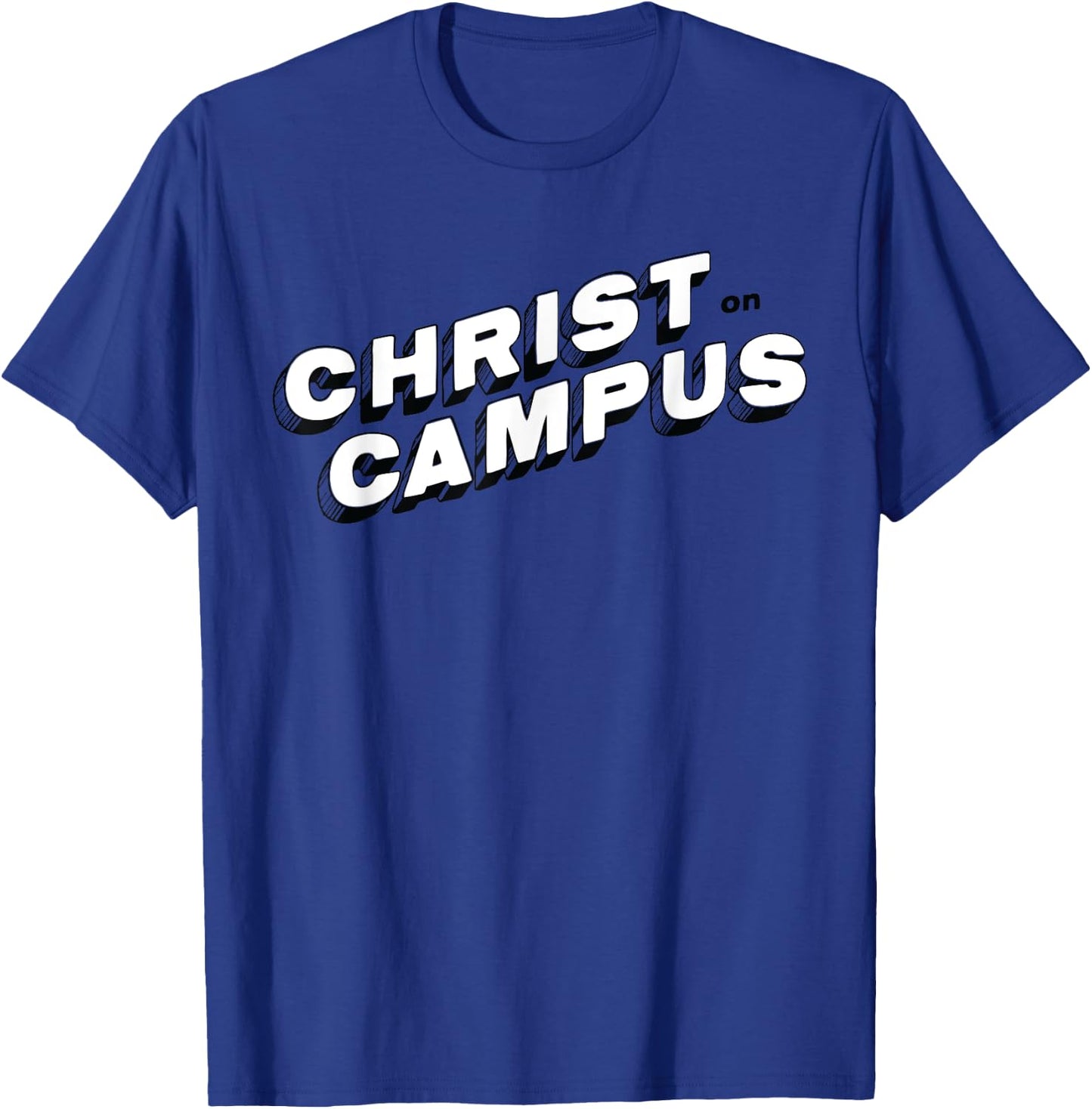 Christ on Campus- White Logo T-Shirt - T-Shirt | Royal