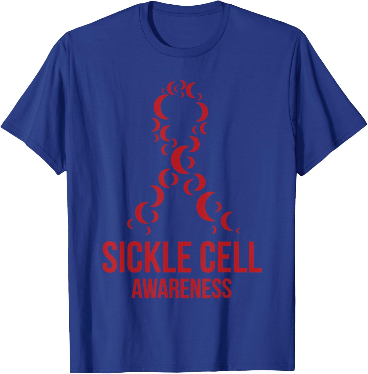 I Wear Burgundy Ribbon Sickle Cell Awareness September T-Shirt - T-Shirt | Royal