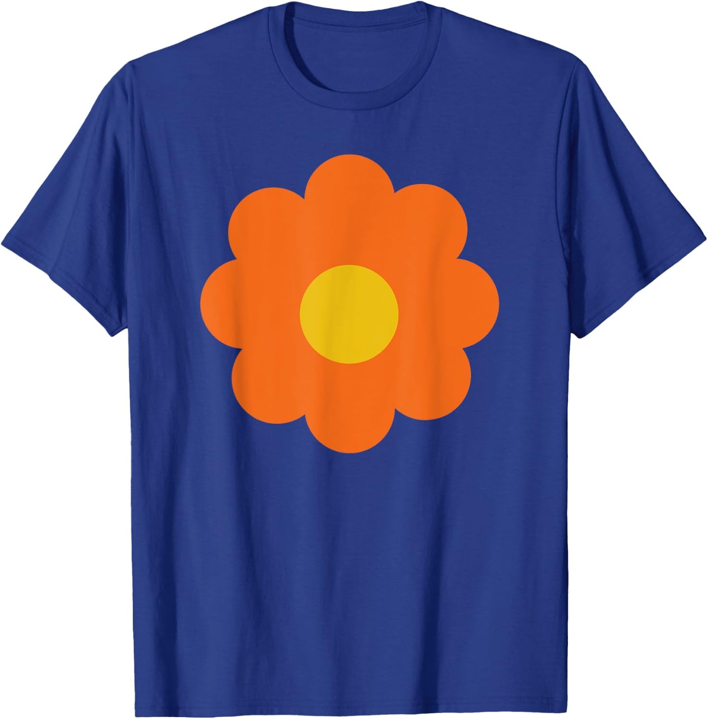 Comic Flower in Orange Art Graphic Women Children T-Shirt - T-Shirt | Royal