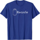 Simple Line Drawing Aluminum Can Recycle T-Shirt - T-Shirt | Royal