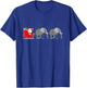 Elephant Santa Christmas Sleigh - Funny Elephant Xmas T-Shirt - T-Shirt | Royal