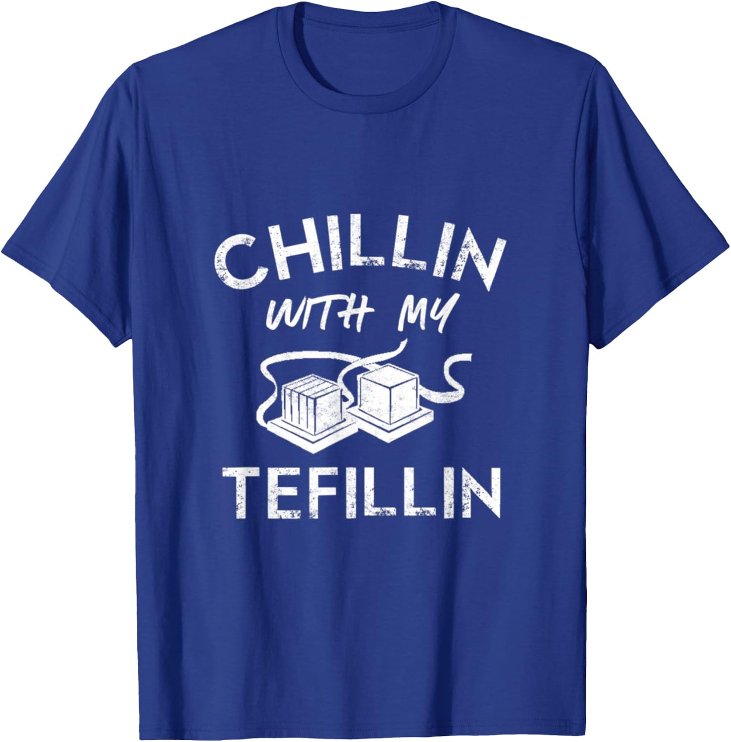 Chillin With My Tefillin Jewish Bar Mitzvah 13th Birthday T-Shirt - T-Shirt | Royal