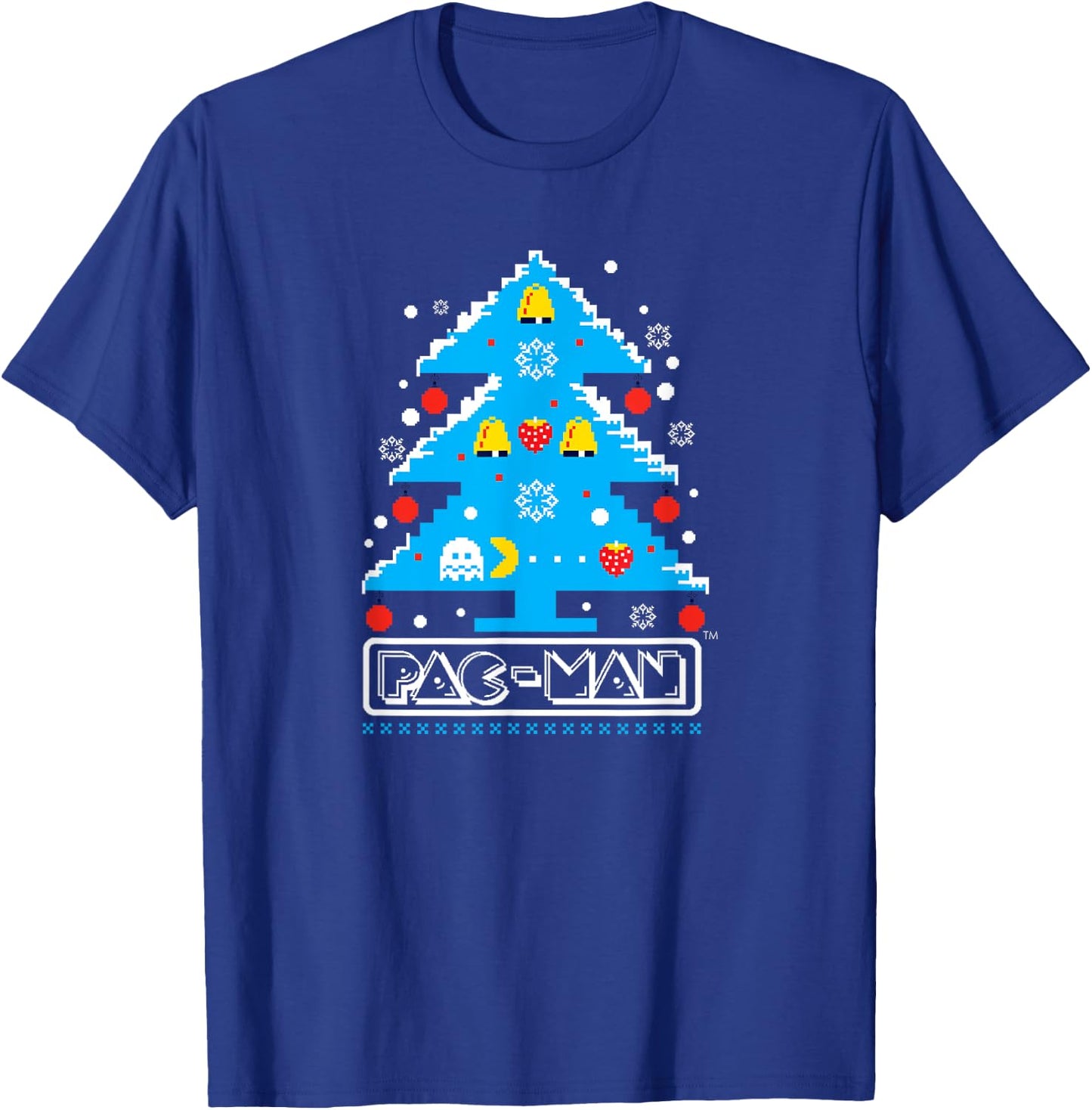 PAC-MAN Christmas T-Shirt - T-Shirt | Royal