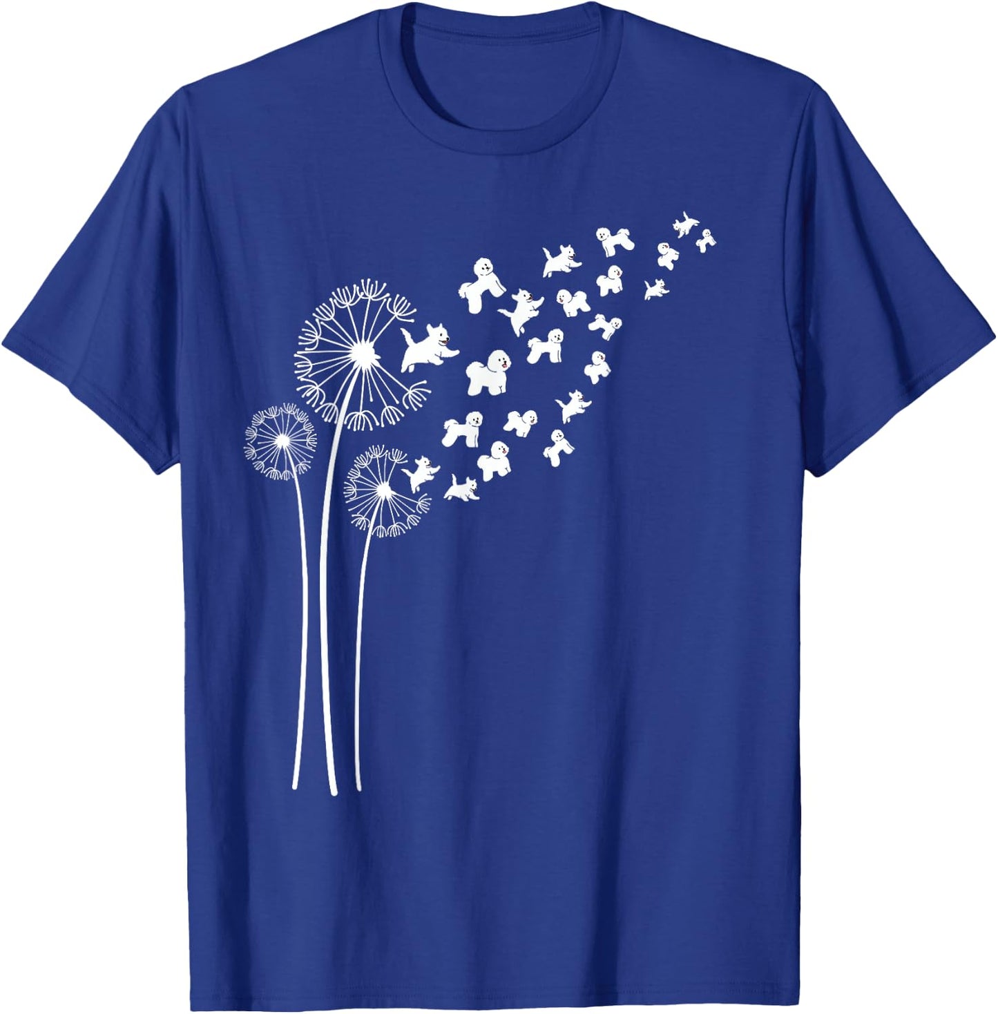 Bichon Frise Dandelion Flower For Dandelions and Dog Lover Women T-Shirt - T-Shirt | Royal