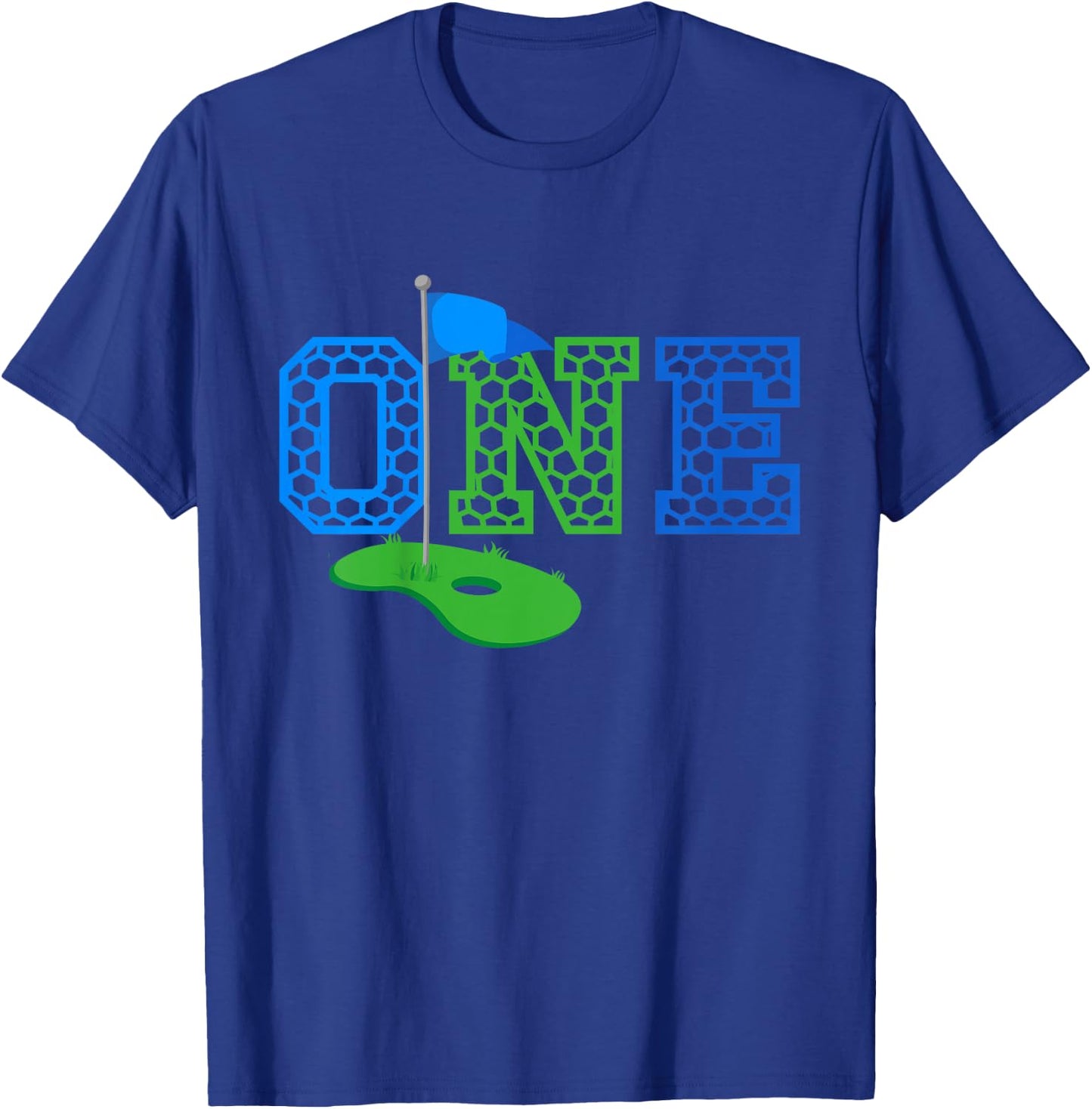 1st Birthday Golfer 1 Year old Golf Boy Girl Birthday T-Shirt - T-Shirt | Royal