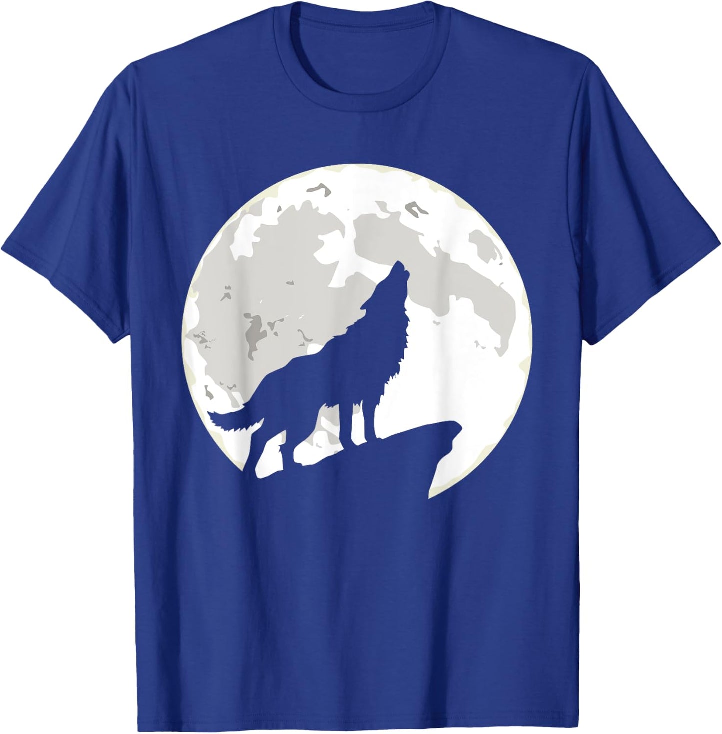 Wolf Howling At The Moon T-Shirt - T-Shirt | Royal