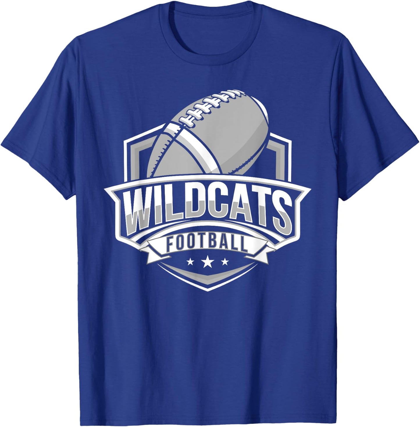 Wildcats Game Day Football Mascot Roar With Pride! T-Shirt - T-Shirt | Royal