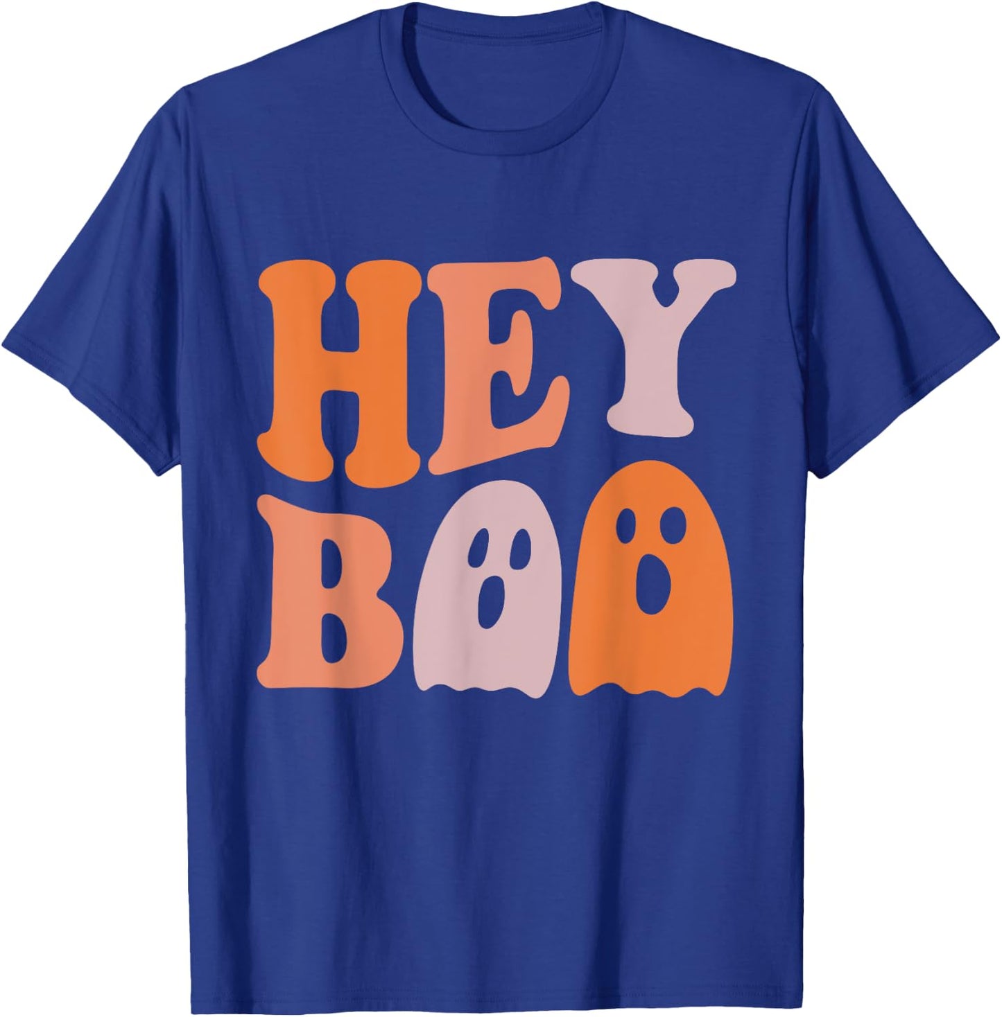 Hey Boo Funny Ghost Halloween Ghost T-Shirt - T-Shirt | Royal