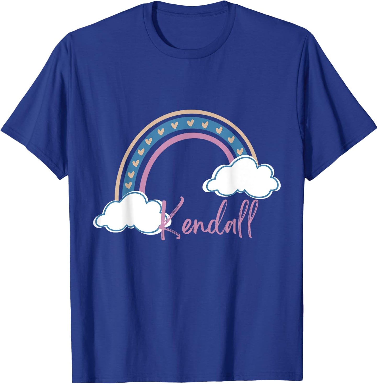 Kendall Name tag Girl Boho Rainbow Pink Kendall Rainbow T-Shirt - T-Shirt | Royal