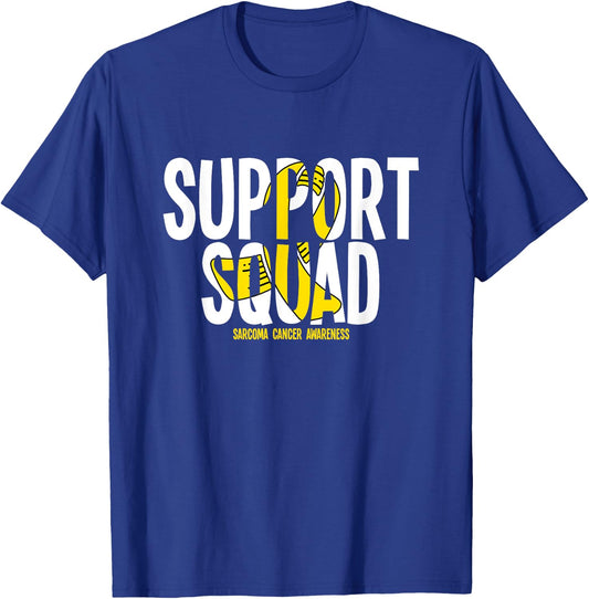 Support Squad Sarcoma Cancer Awareness T-Shirt - T-Shirt | Royal