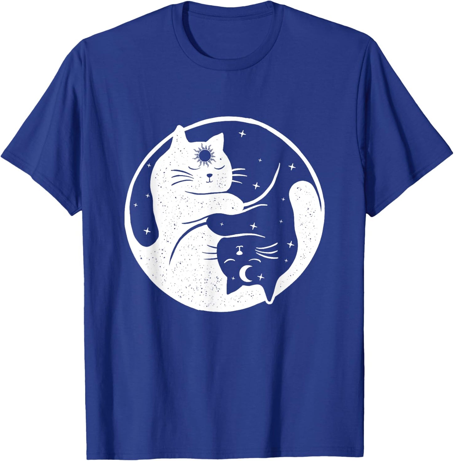 Cat Sun And Moon - Sleeping Kitty Kitten Pet Animal Lover T-Shirt - T-Shirt | Royal