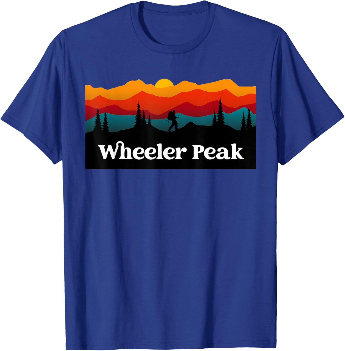 Outdoor hiking nature Wheeler Peak national park trekking T-Shirt - T-Shirt | Royal