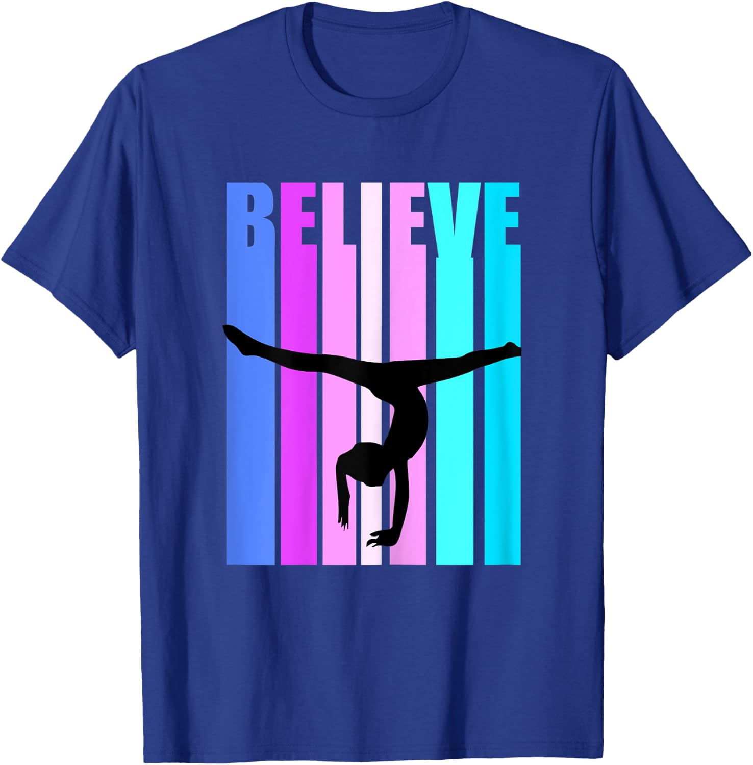 Girls Gymnastics Motivational Inspiring Handstand Queen T-Shirt - T-Shirt | Royal