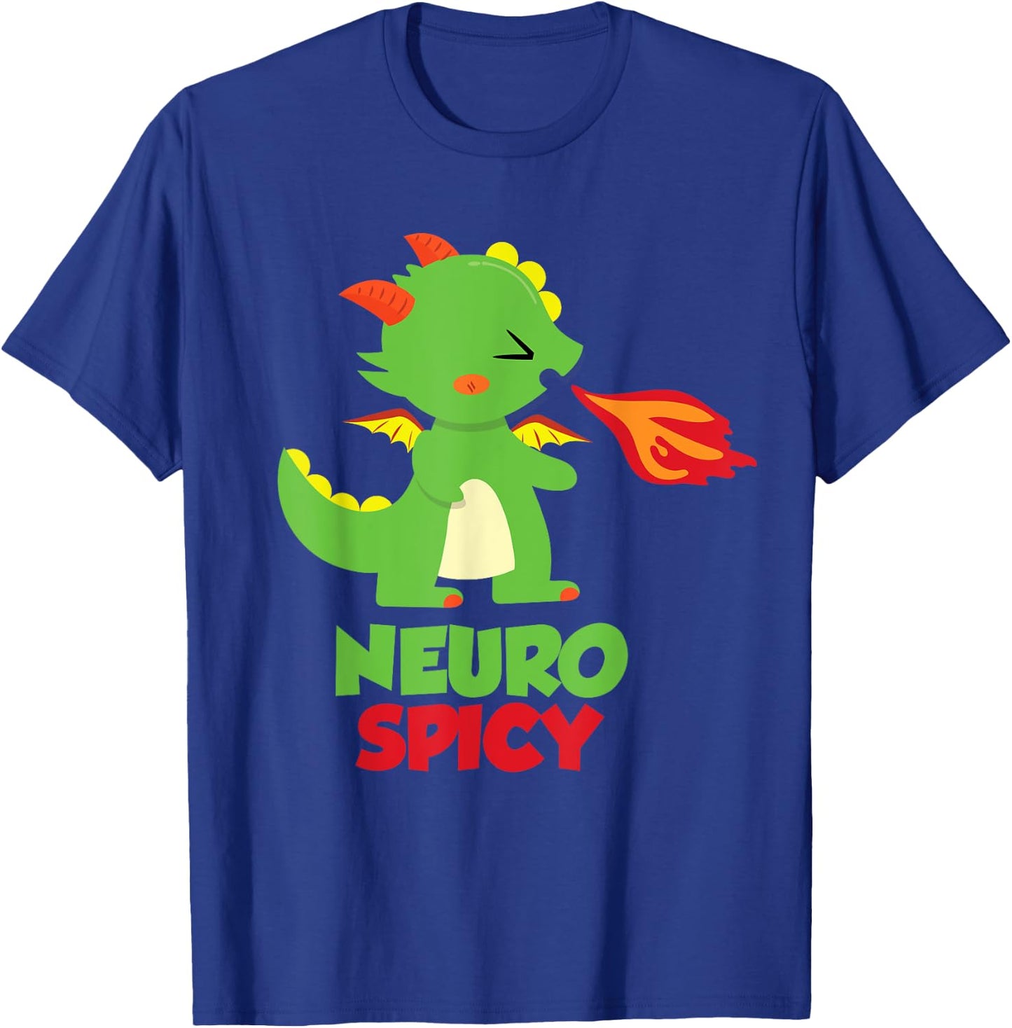 Neurospicy Dragon T-Shirt - T-Shirt | Royal