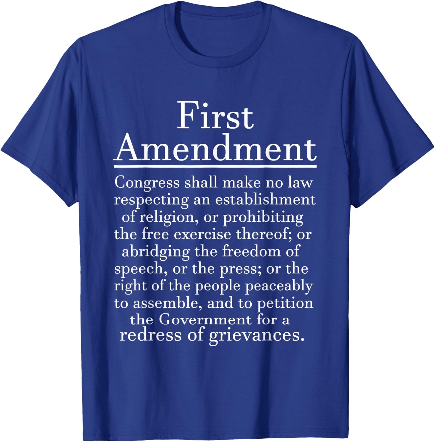 First Amendment History T-Shirt - T-Shirt | Royal