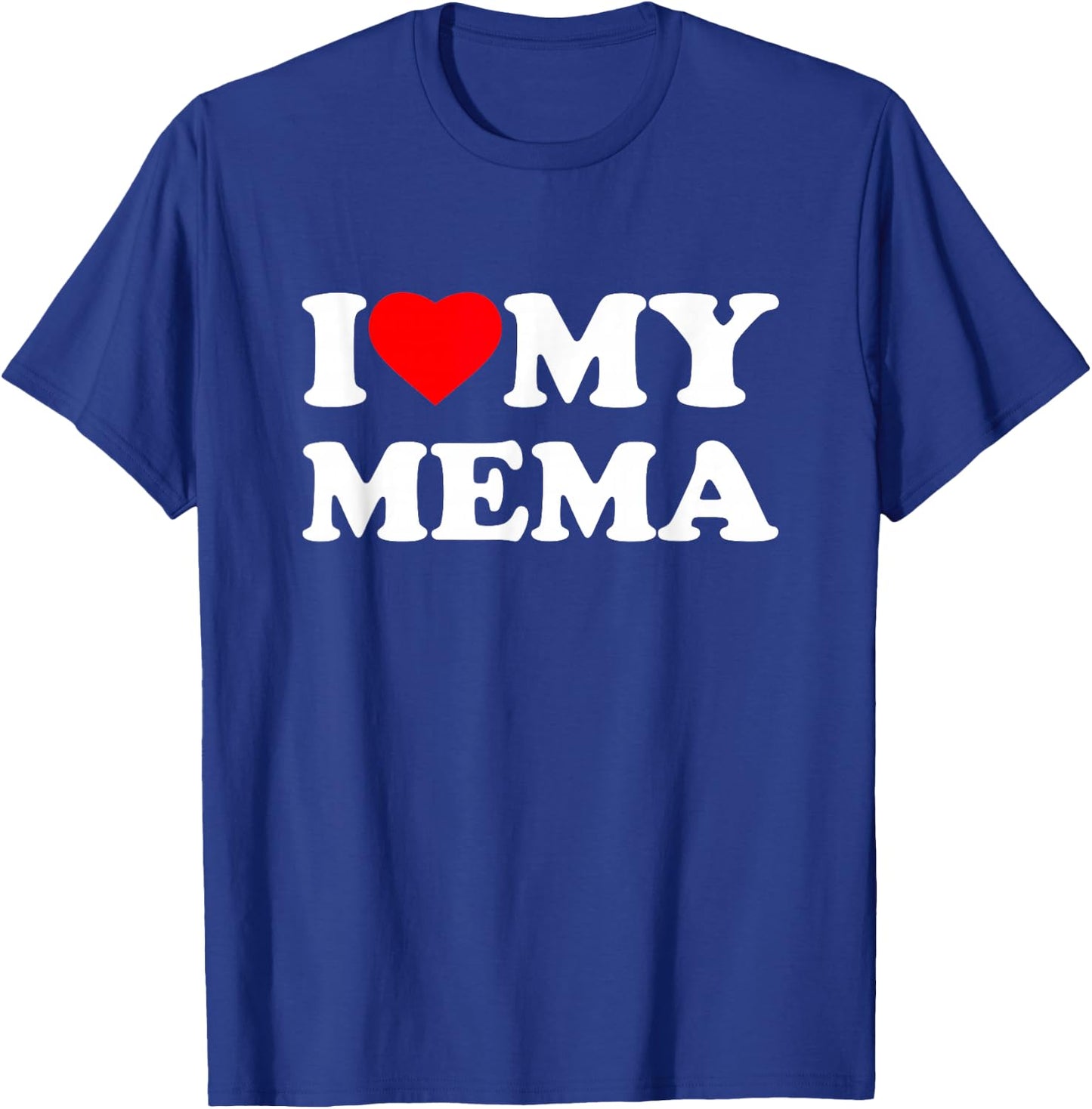I Love My Mema I Heart Family Grandma T-Shirt - T-Shirt | Royal