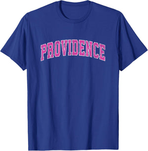 Providence Rhode Island RI Vintage Sports Design Pink Design T-Shirt - T-Shirt | Royal