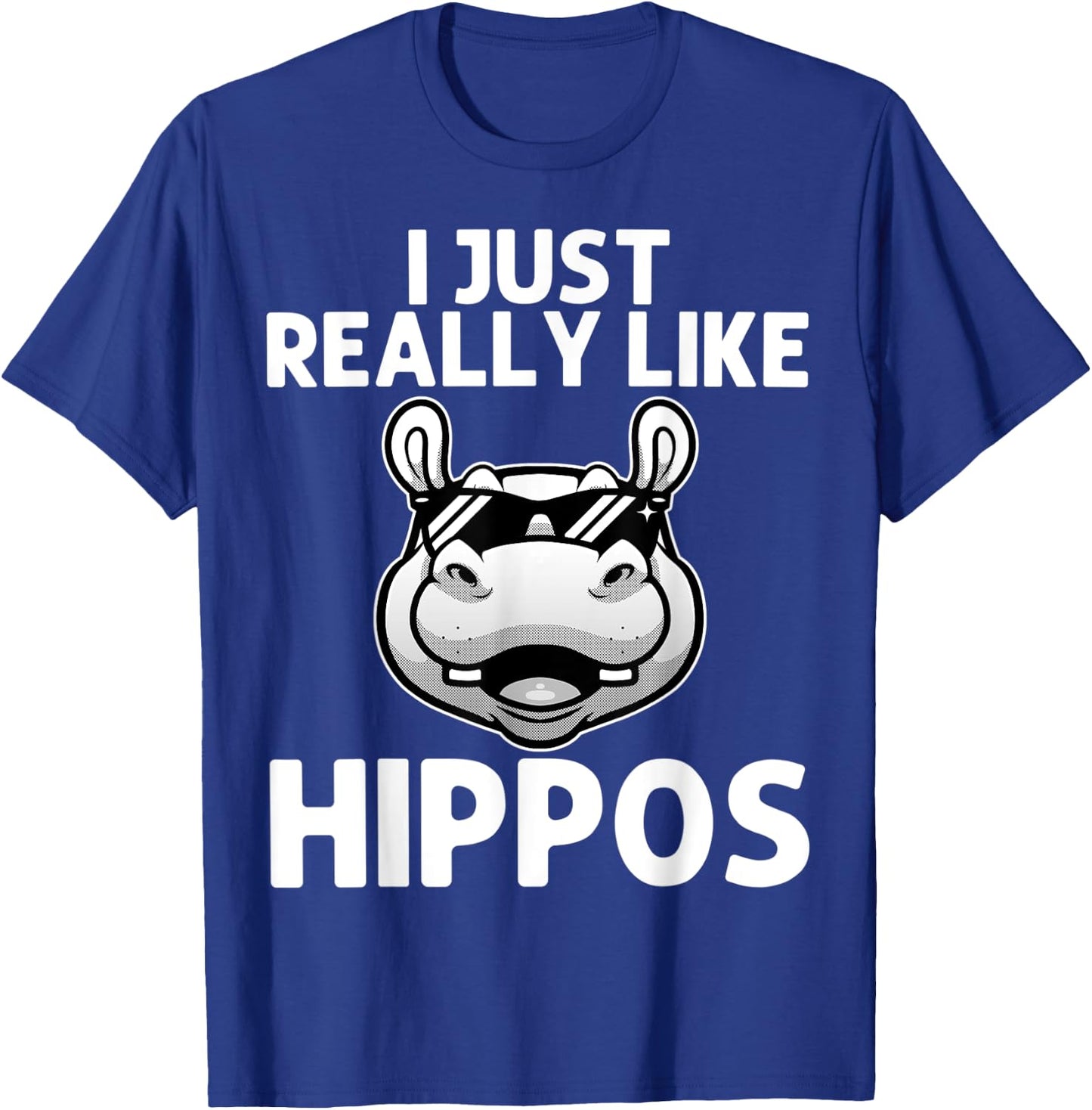 Funny Hippo Design Women Kids Hippopotamus Lover T-Shirt - T-Shirt | Royal