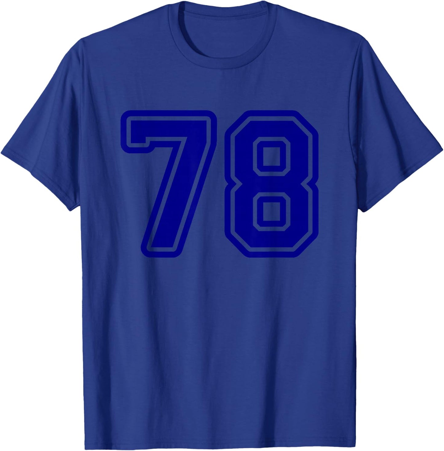 Number #78 Blue Sport Varsity Number 78 T-Shirt - T-Shirt | Royal