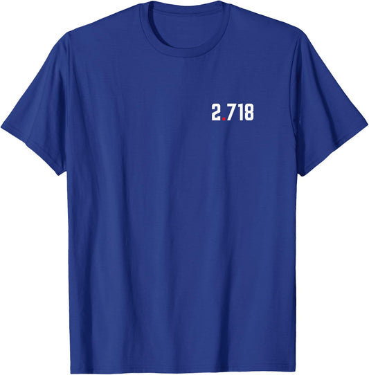 Blackpenredpen Famous Math Constant E 2.718 T-Shirt - T-Shirt | Royal