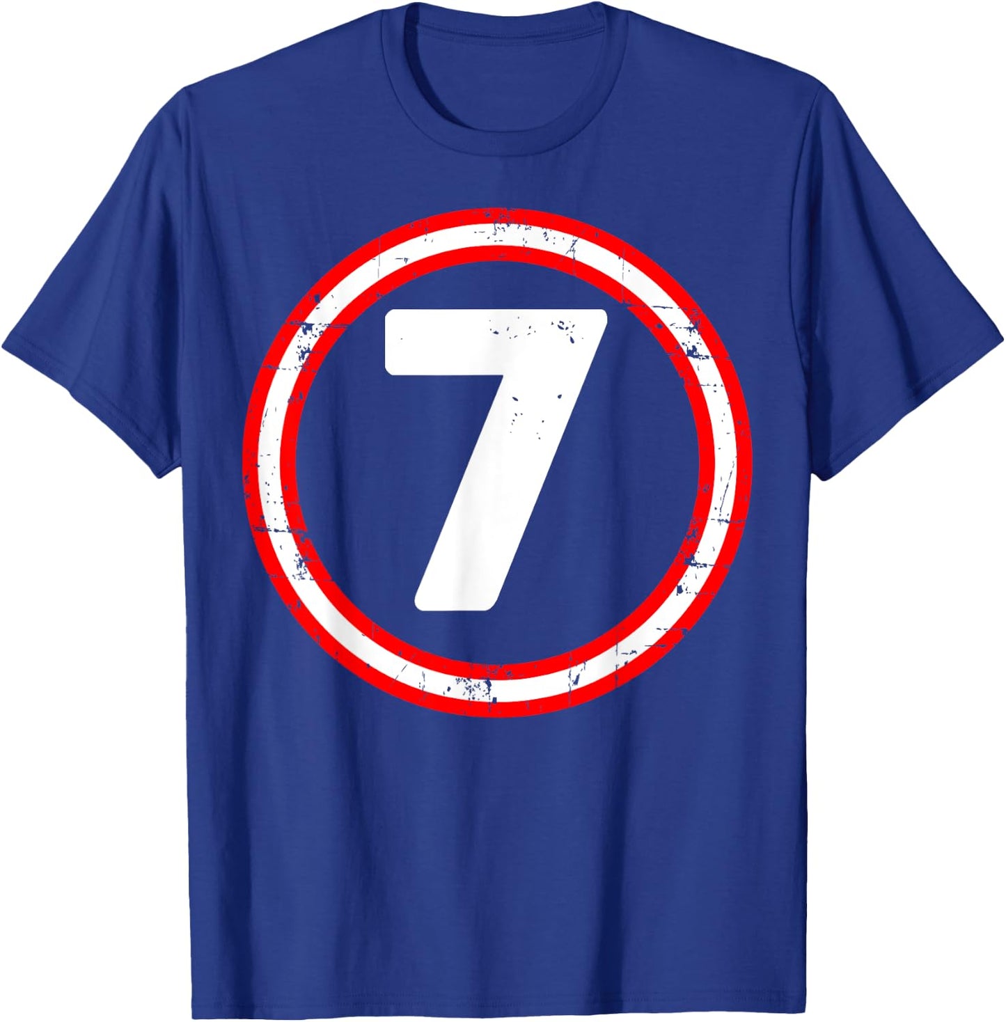 7th Birthday of Boy or Girl, 7 Years Old, Seven T-Shirt - T-Shirt | Royal