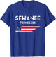 Sewanee Tennessee USA State America Travel Tennessean T-Shirt - T-Shirt | Royal