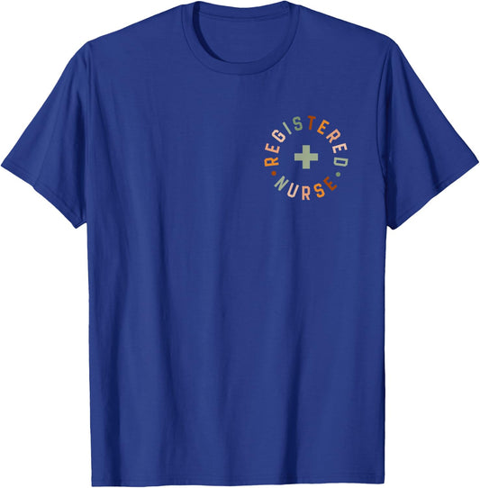 Retro Vintage Registered Nurse Stethoscope Nursing RN Staff T-Shirt - T-Shirt | Royal