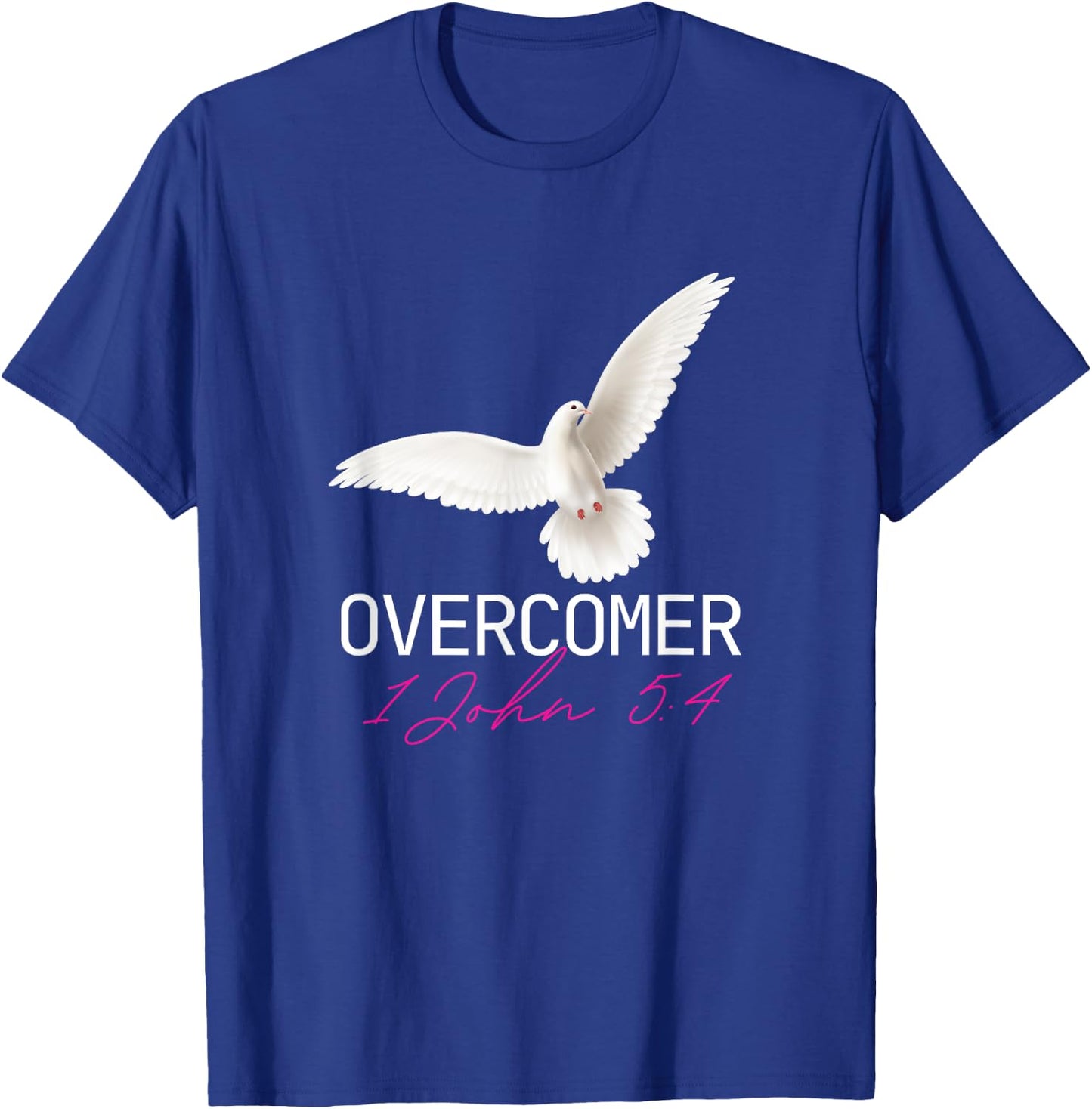 Christian Faith Overcomer Motivational Inspirational T-Shirt - T-Shirt | Royal