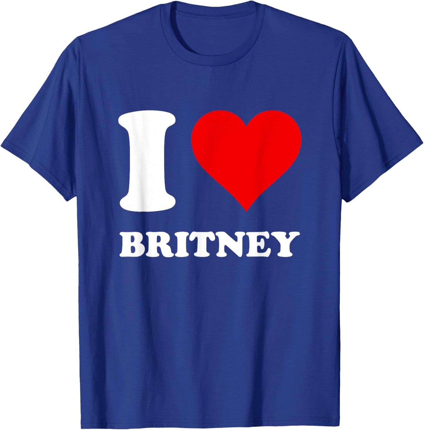 Red Heart I Love Britney T-Shirt - T-Shirt | Royal