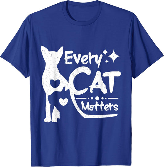 Cat rescue Every cat matters Women Girls Kids T-Shirt - T-Shirt | Royal