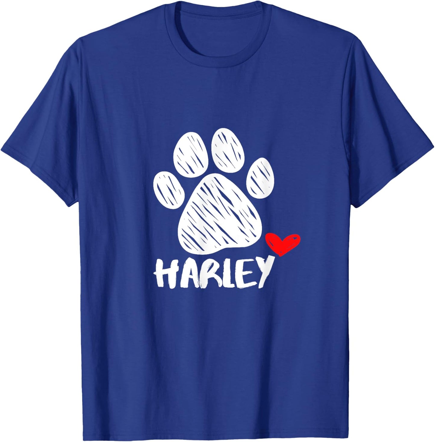 Harley Puppy Love Doggy Parent Harley Pet Dog name Paw Men Women Girls Kids T-Shirt - T-Shirt | Royal