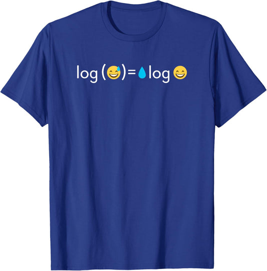 Logarithm Sweat Icon Joke | Math Teacher Joke T-Shirt - T-Shirt | Royal