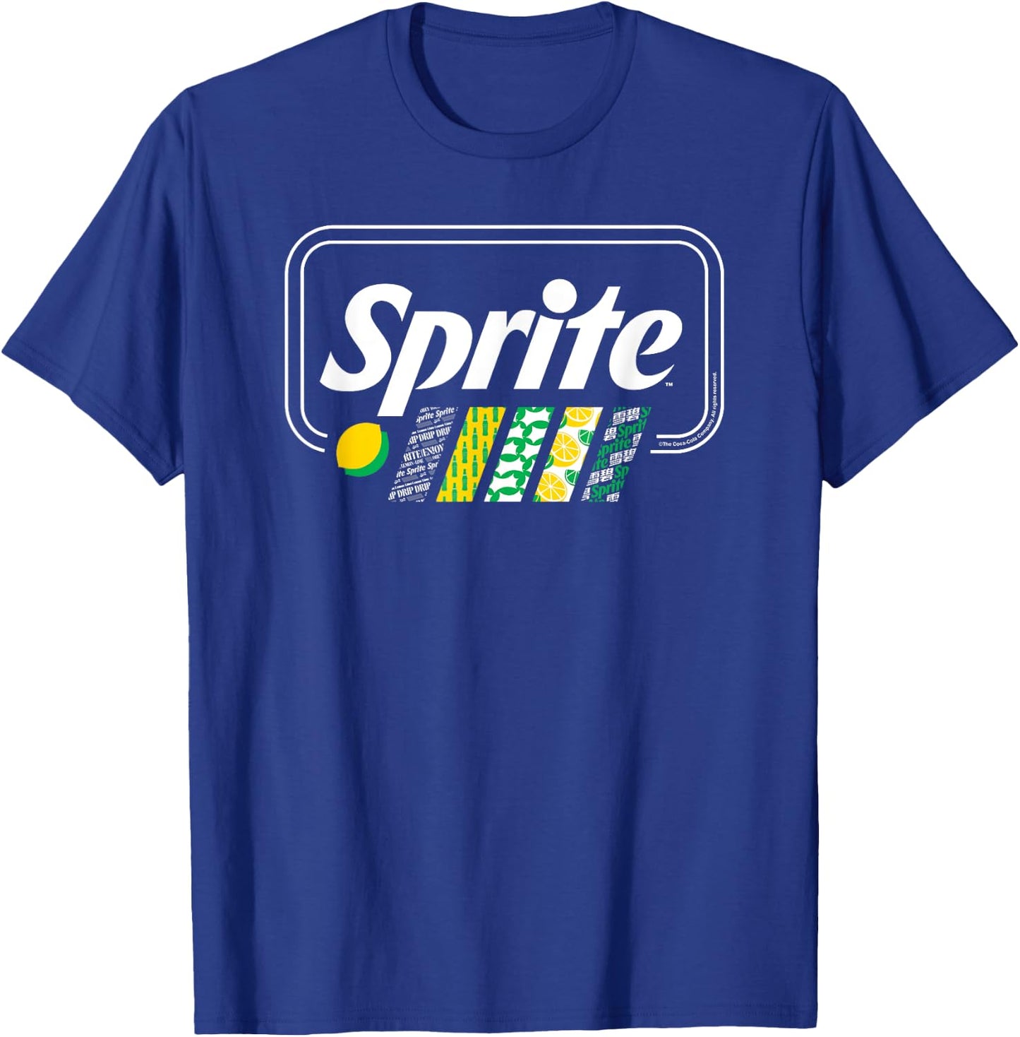 Coca-Cola - Sprite Pattern Stripes T-Shirt - T-Shirt | Royal