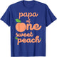 Papa Dad First Birthday One Sweet Peach Bday Family Matching T-Shirt - T-Shirt | Royal
