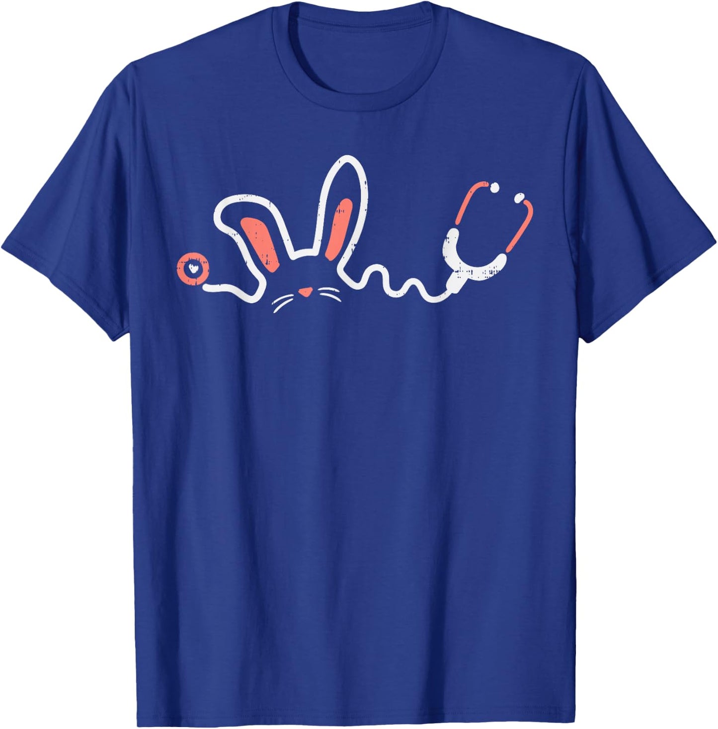 Easter Bunny Stethoscope Nurse Doctor Rabbit Scrub Top Women T-Shirt - T-Shirt | Royal
