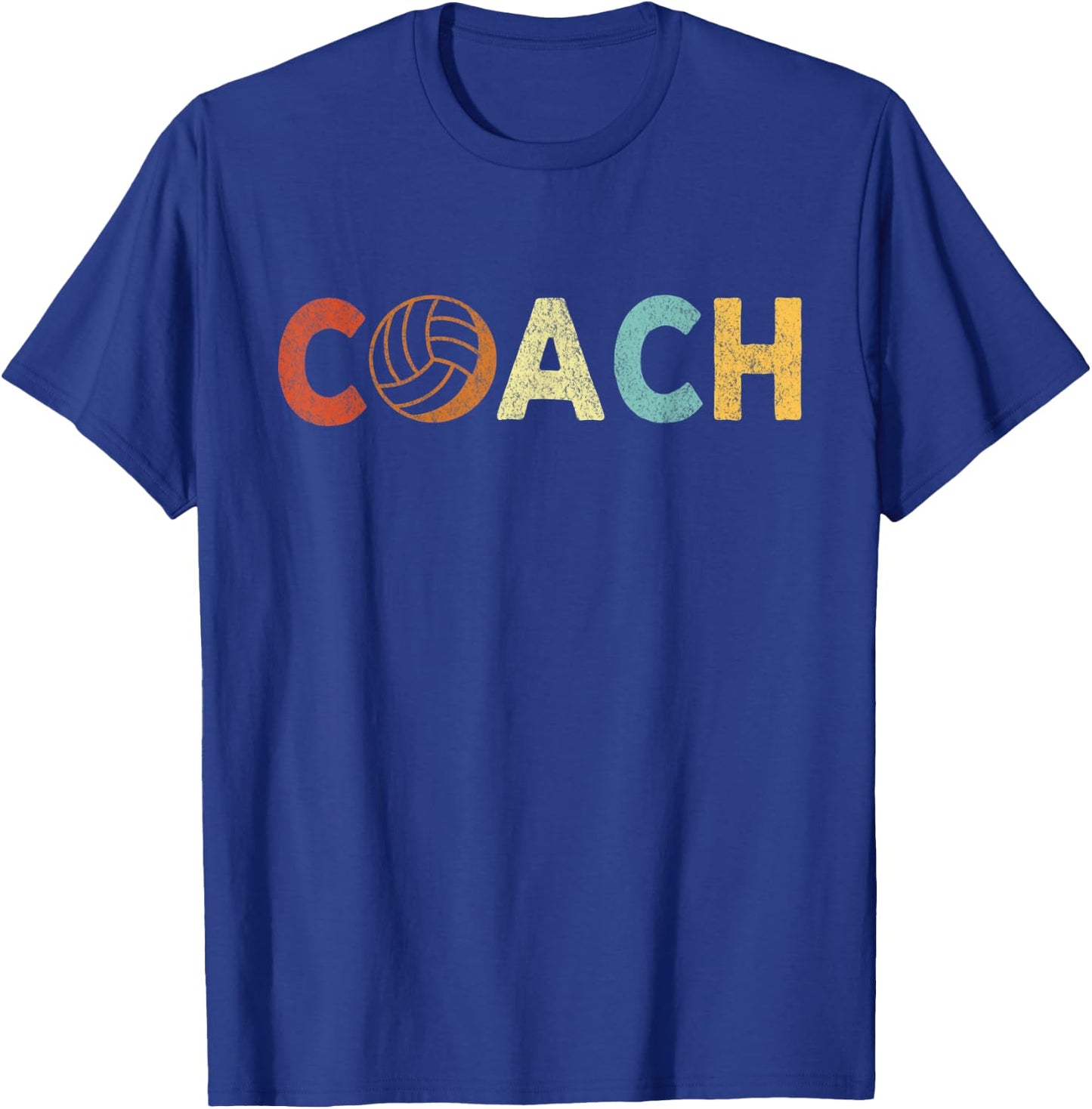 Vintage Volleyball Coach Volleyball Coaching Retro T-Shirt - T-Shirt | Royal