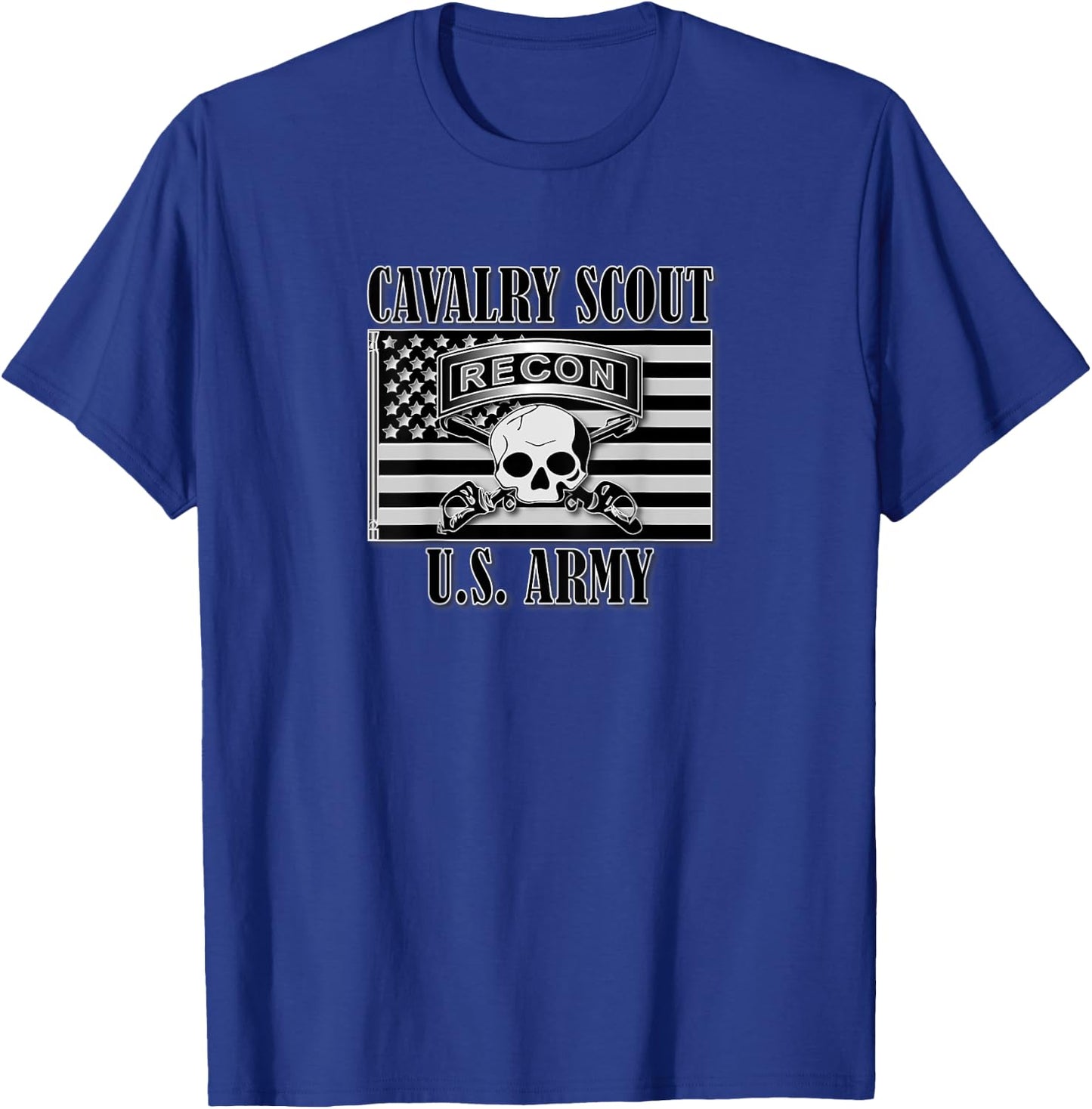 Cavalry Scout- Recon (Back Design) T-Shirt - T-Shirt | Royal