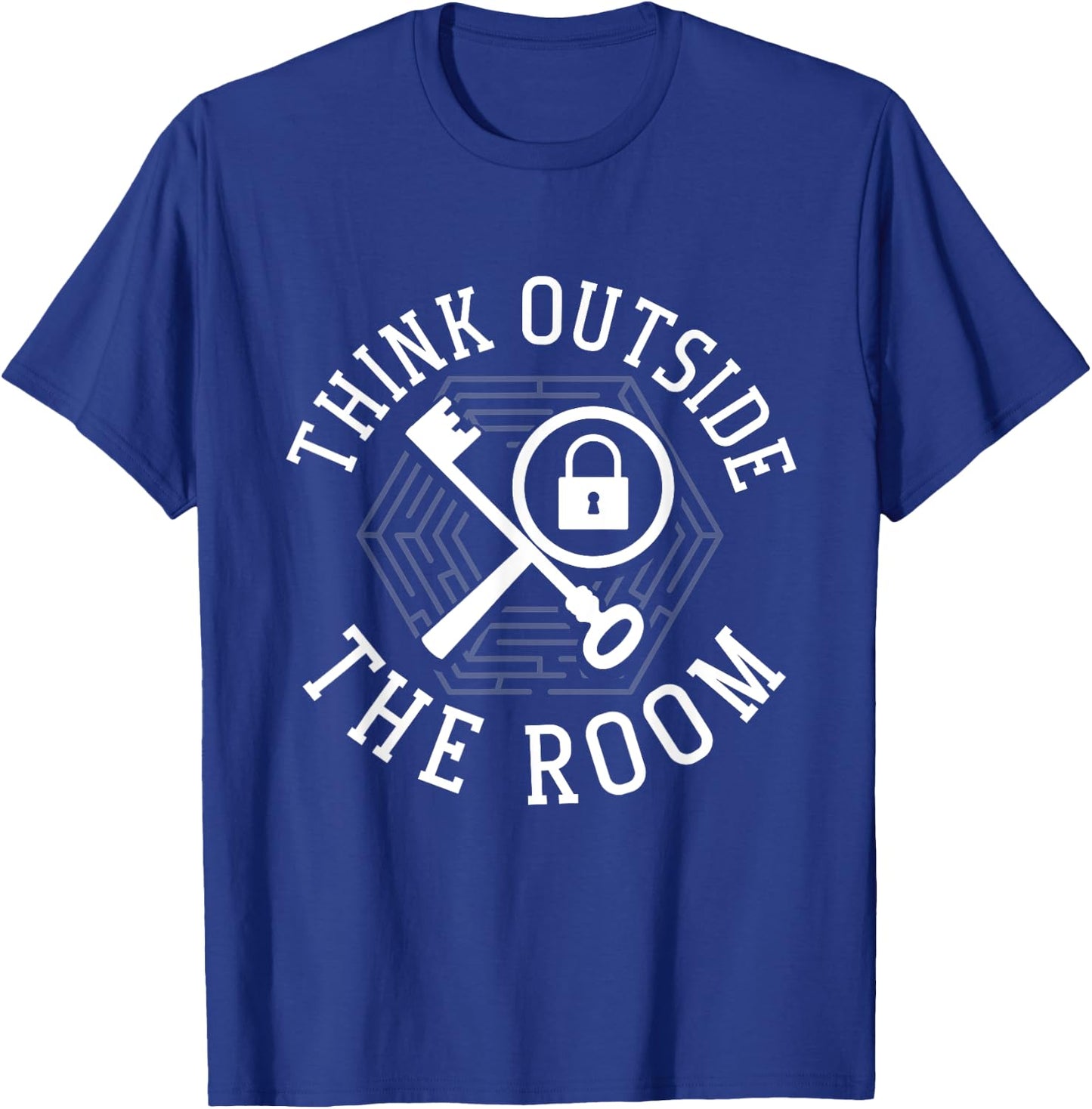 Escape Room Solving Mystery Think Outside The Room T-Shirt - T-Shirt | Royal