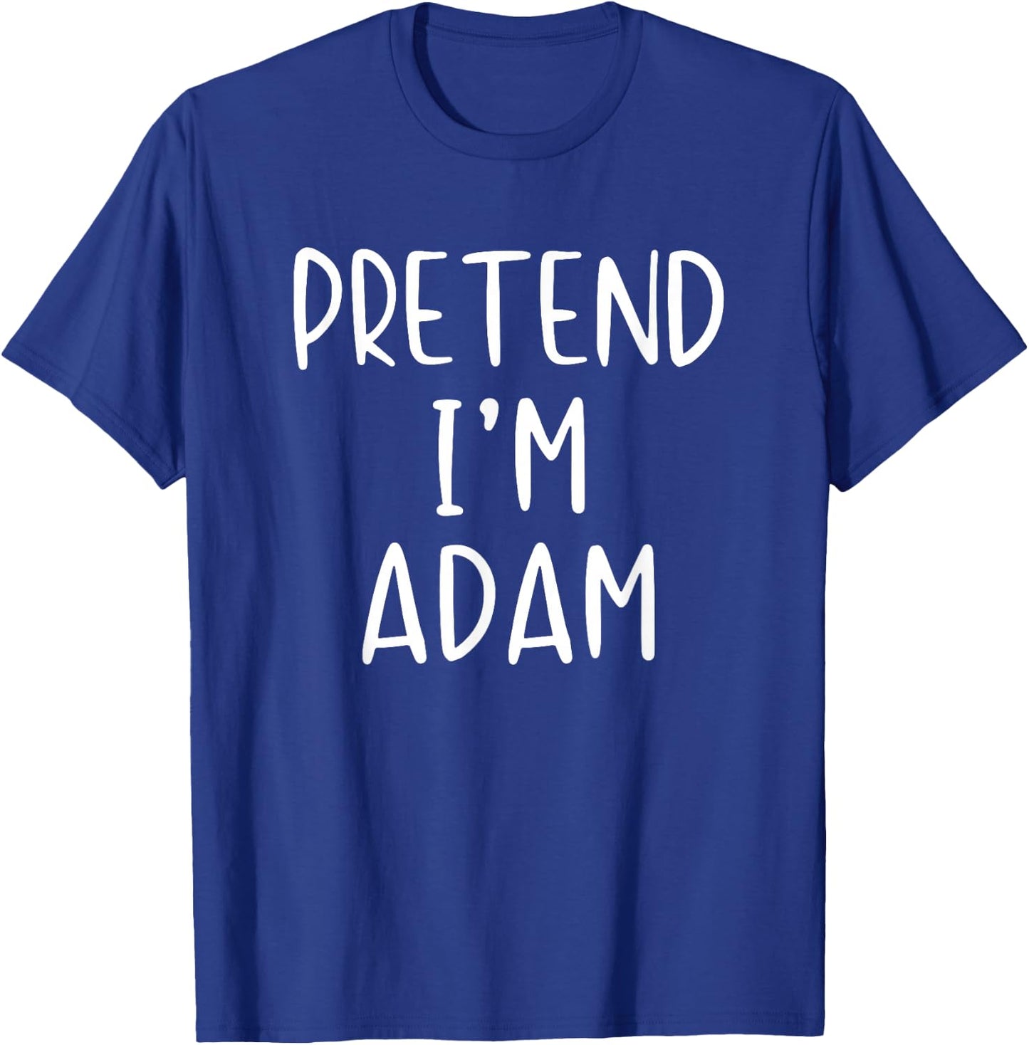 Pretend Adam Costume Halloween Bible Lazy Easy T-Shirt - T-Shirt | Royal
