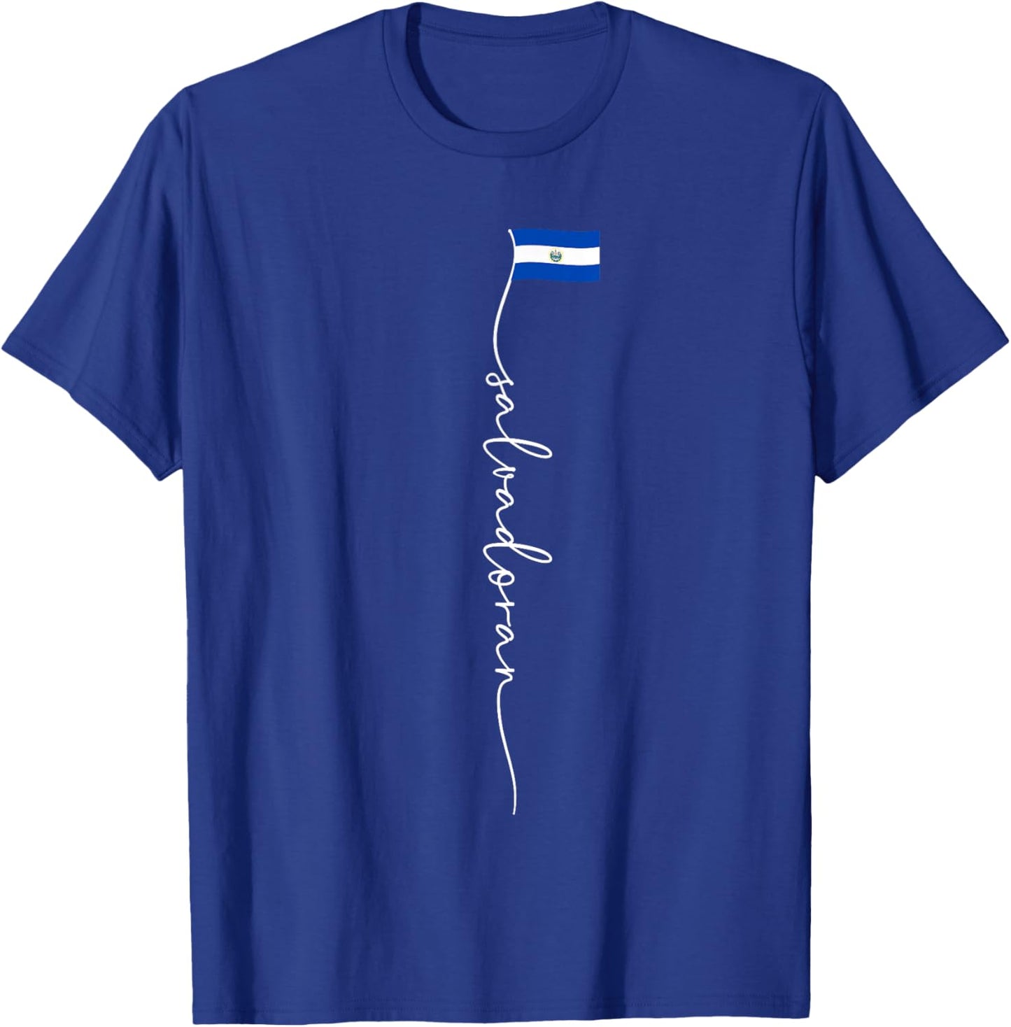 El Salvador Signature Salvadoran Flag T-Shirt - T-Shirt | Royal