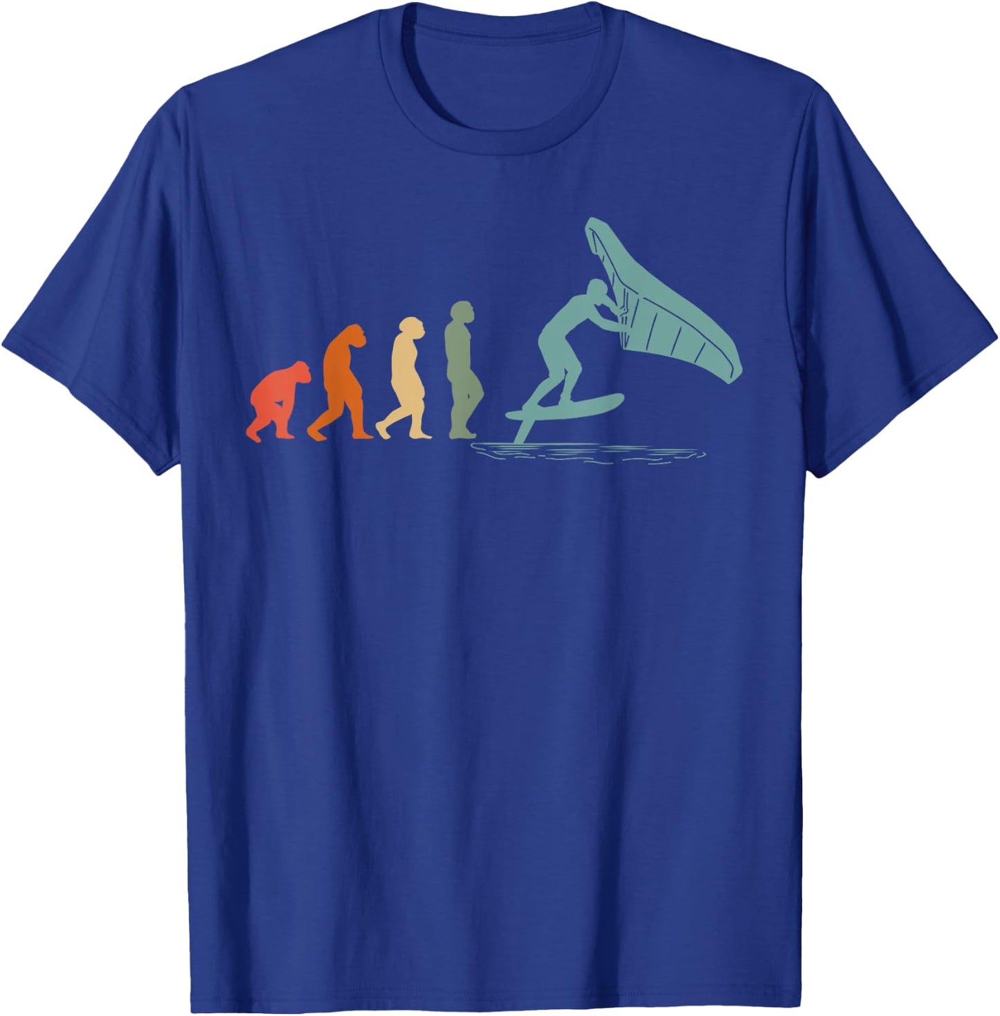 Wingfoil-Surfer Wingfoiling-Board Vintage Wing-Foiling T-Shirt - T-Shirt | Royal